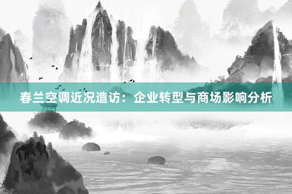 春兰空调近况造访：企业转型与商场影响分析